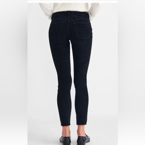 DL1961 MARGAUX CROPPED CORDUROY JEANS IN BLACK 26 - Picture 4 of 6